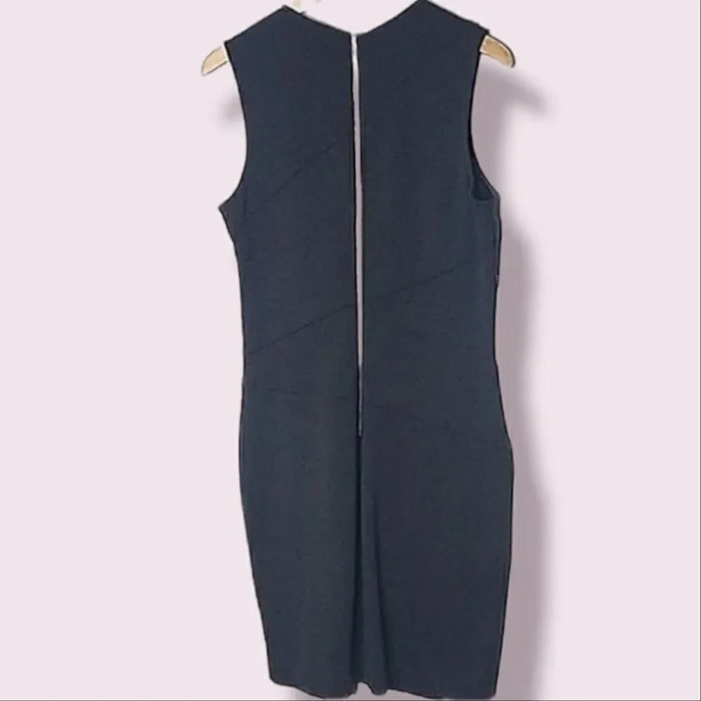 Sharagano Studio Charcoal Grey Fine Knit Shift Dress Size 10